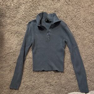 Forever 21 Charcoal Button Down Women's Top